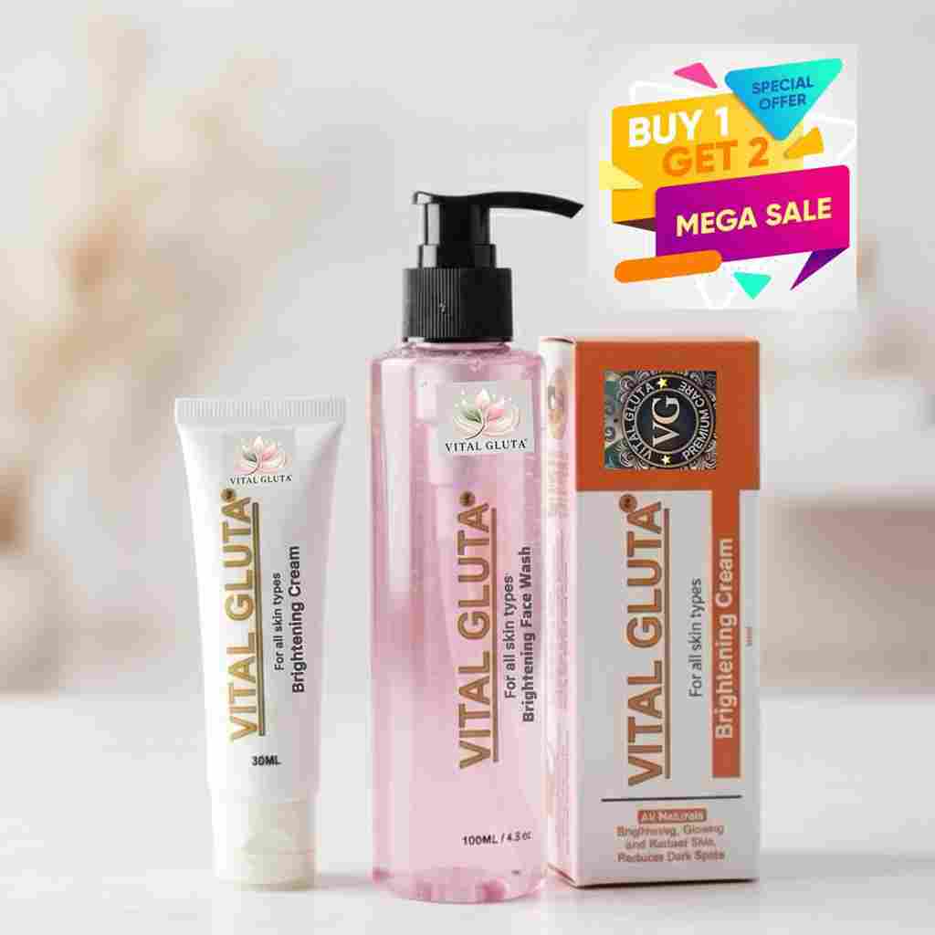 3 Vital Gluta set: face wash & Brightening Cream - Vital Gluta