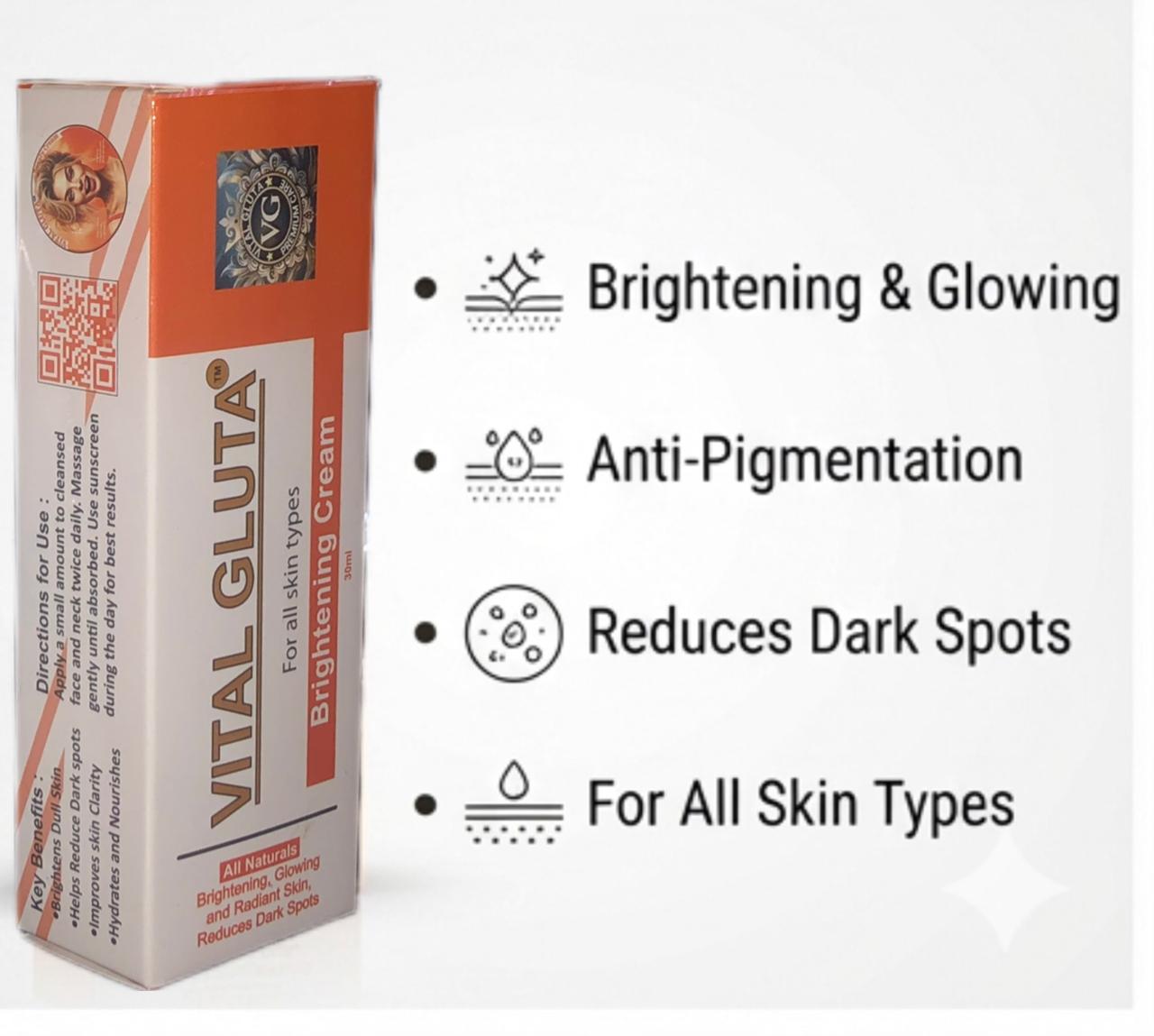 ⚡️Vital Gluta brightening cream 30g⚡️ - Vital Gluta