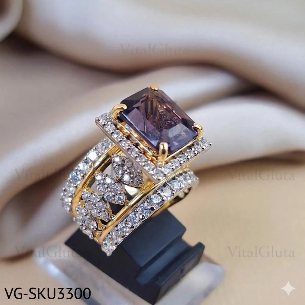 ring with smoky topaz one carat jewelry 